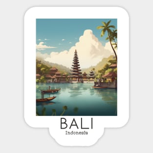 A Vintage Travel Illustration of Bali - Indonesia Sticker